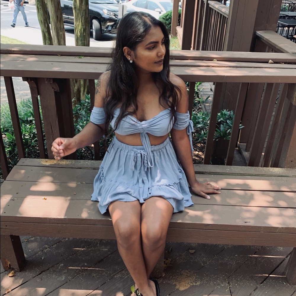 BLUE TWO PIECE SUMMER SET